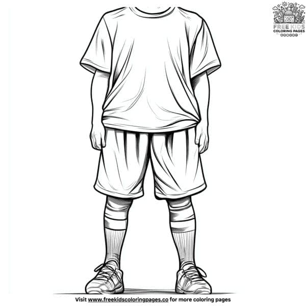 Soccer kit coloring pages