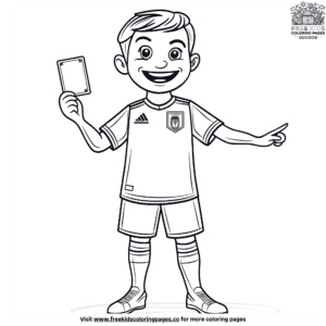 Soccer referee coloring pages