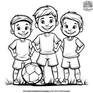 Soccer Team Coloring Pages