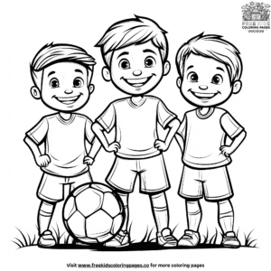 Soccer team coloring pages