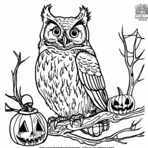 Spooky Halloween Owl Coloring Page Collection: Add Some Magic To Halloween