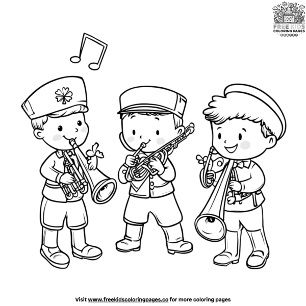 St. Patrick's day marching band coloring pages