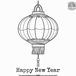 Decorative chinese new year coloring pages