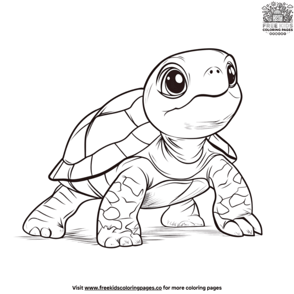 Turtle hatchling coloring pages