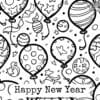 New Year Decorations Coloring Pages