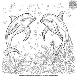 Vivid Dolphin Coloring Pages