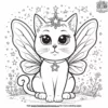 Cat as a fairy with delicate wings.