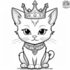 cat as a royal prince or princess.