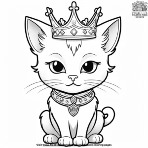 Cat as a royal prince or princess.