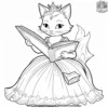 cat in a charming princess dress.