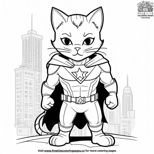 Cat in a superhero outfit.