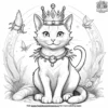 Cat wearing a sparkling crown.