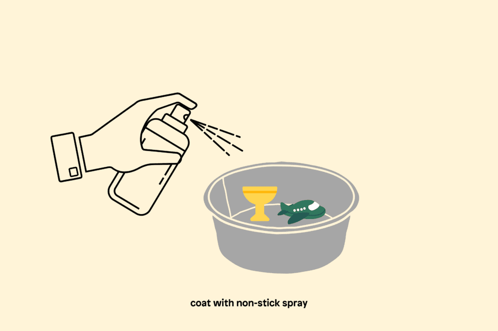 Coat with non-stick spray