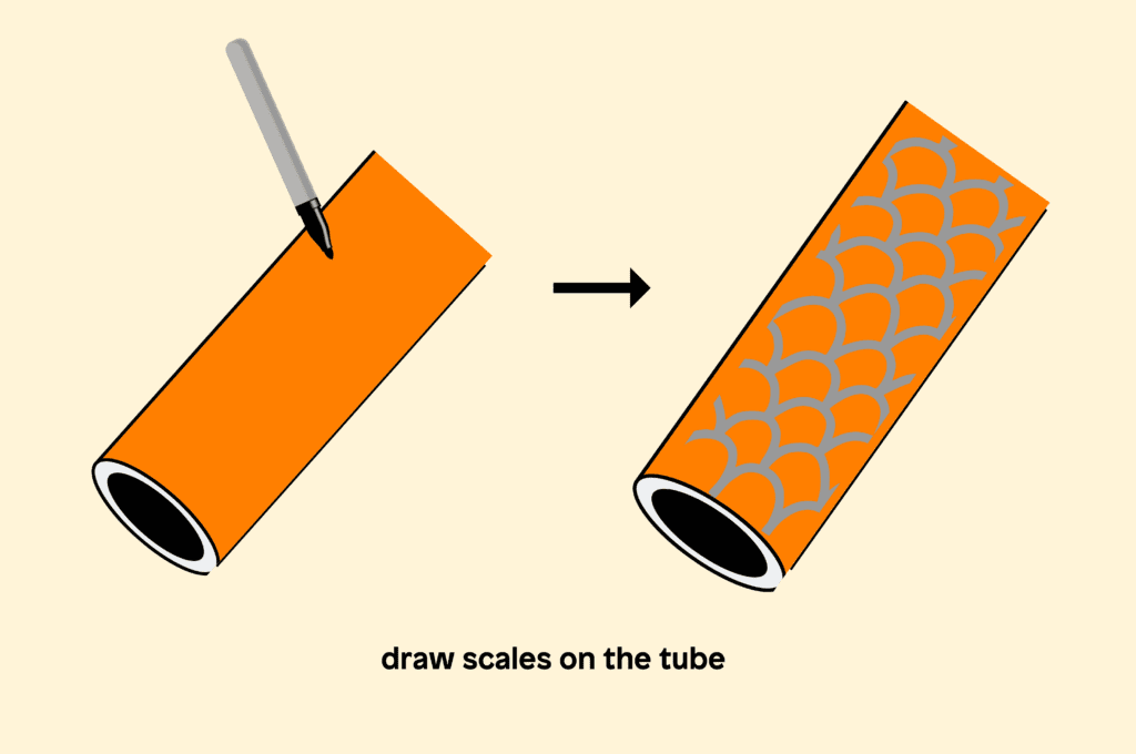 Draw scales on the tube