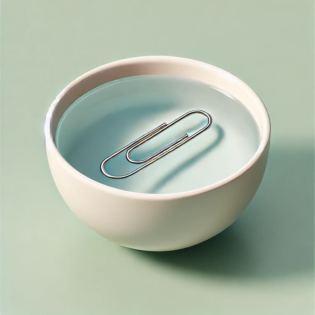 Floating paperclip example 1