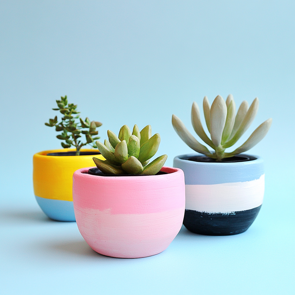 Mini clay planters 1