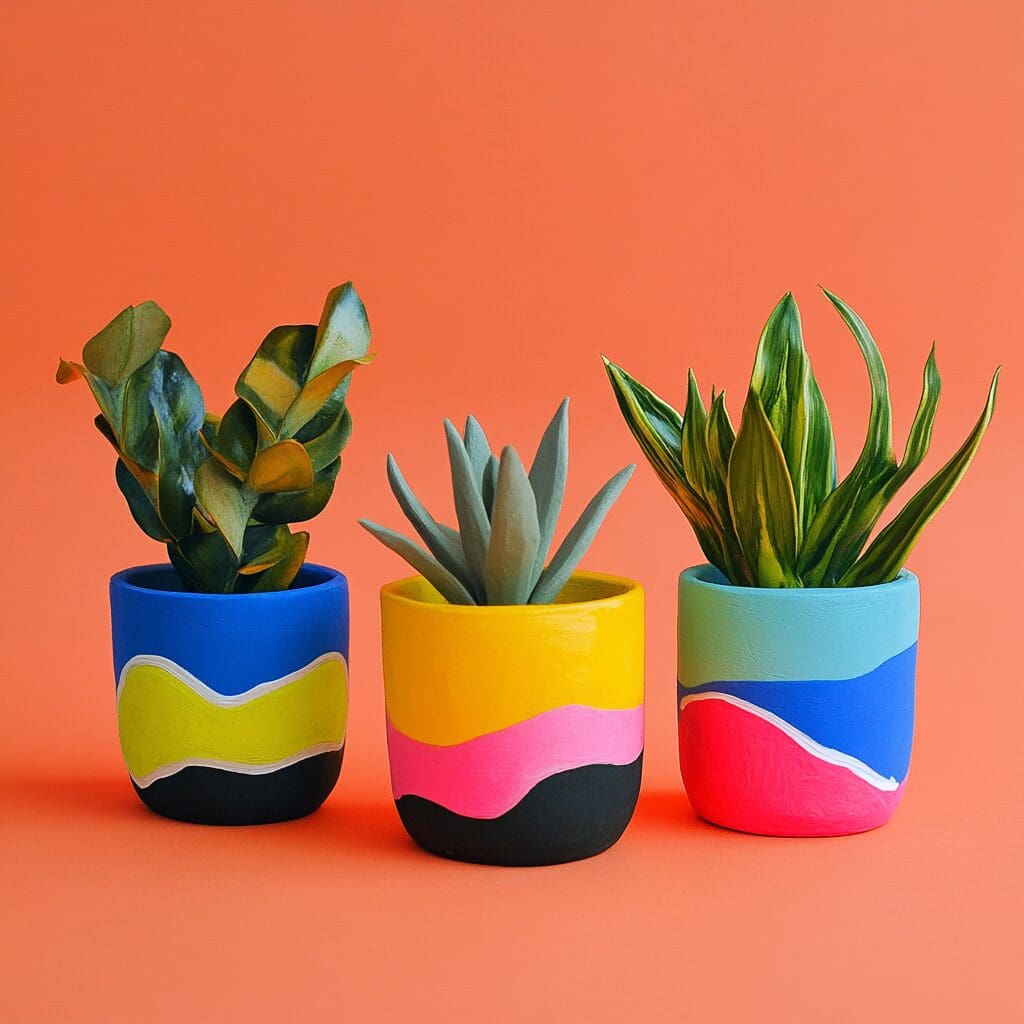 Mini clay planters 2