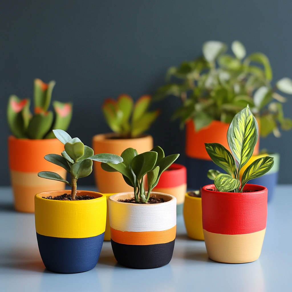 Mini clay planters 3