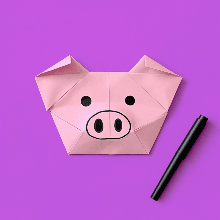 Origami pig