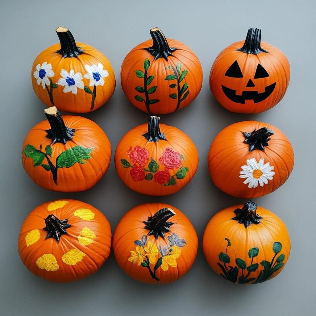 Painted pumpkins example 1