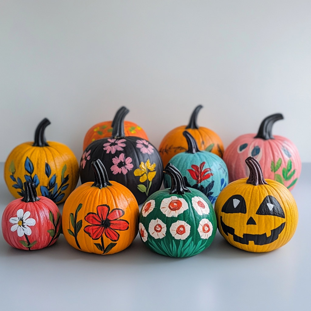 Painted pumpkins