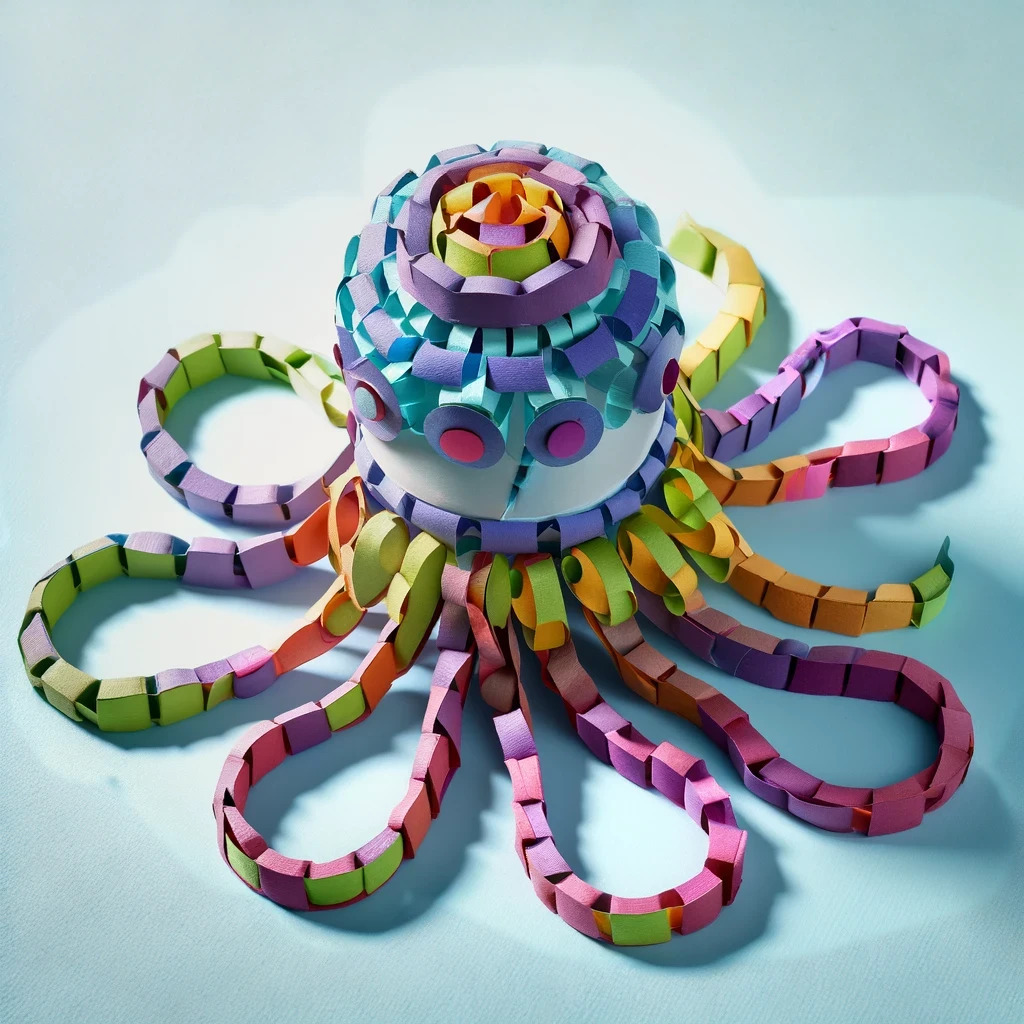 Paper chain octopus 1