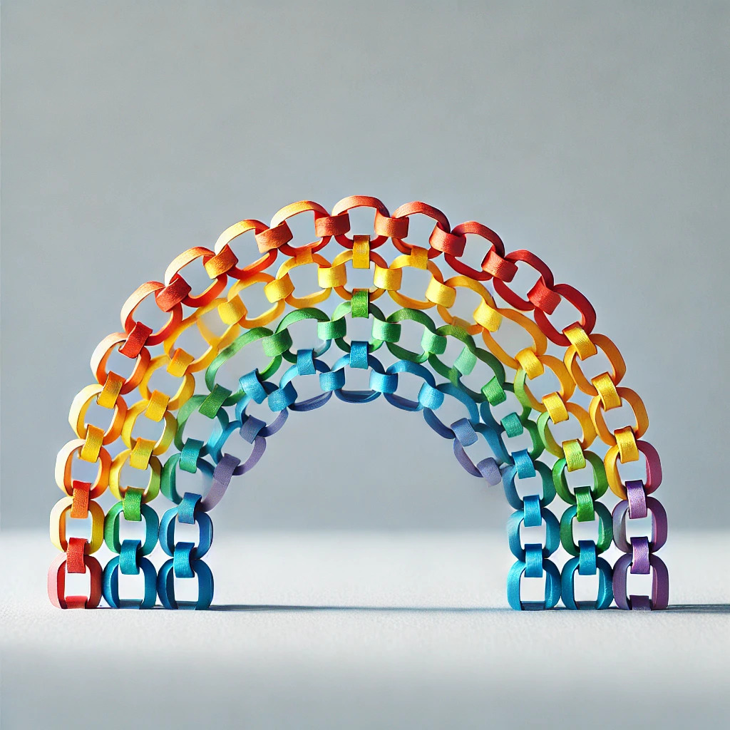 Paper chain rainbow 2