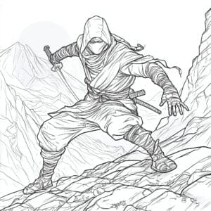 Desert Ninja Coloring Pages