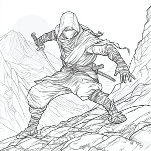 Desert ninja coloring pages