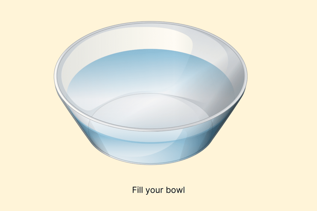 Step 1 fill your bowl