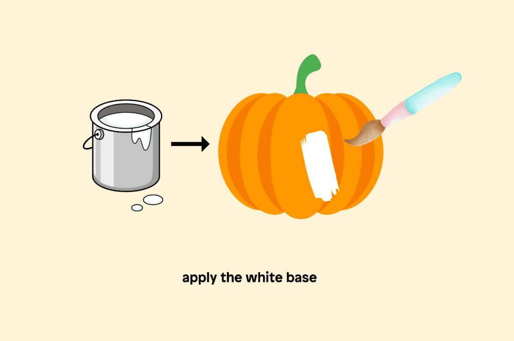 Step 2 apply the white base