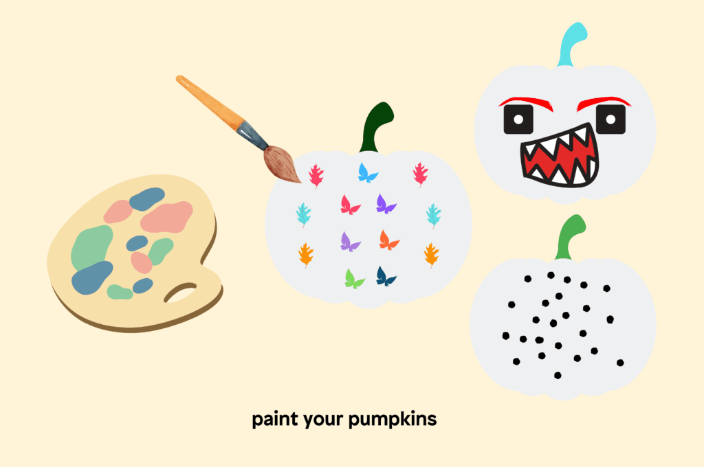 Step 3 paint your pumpkins