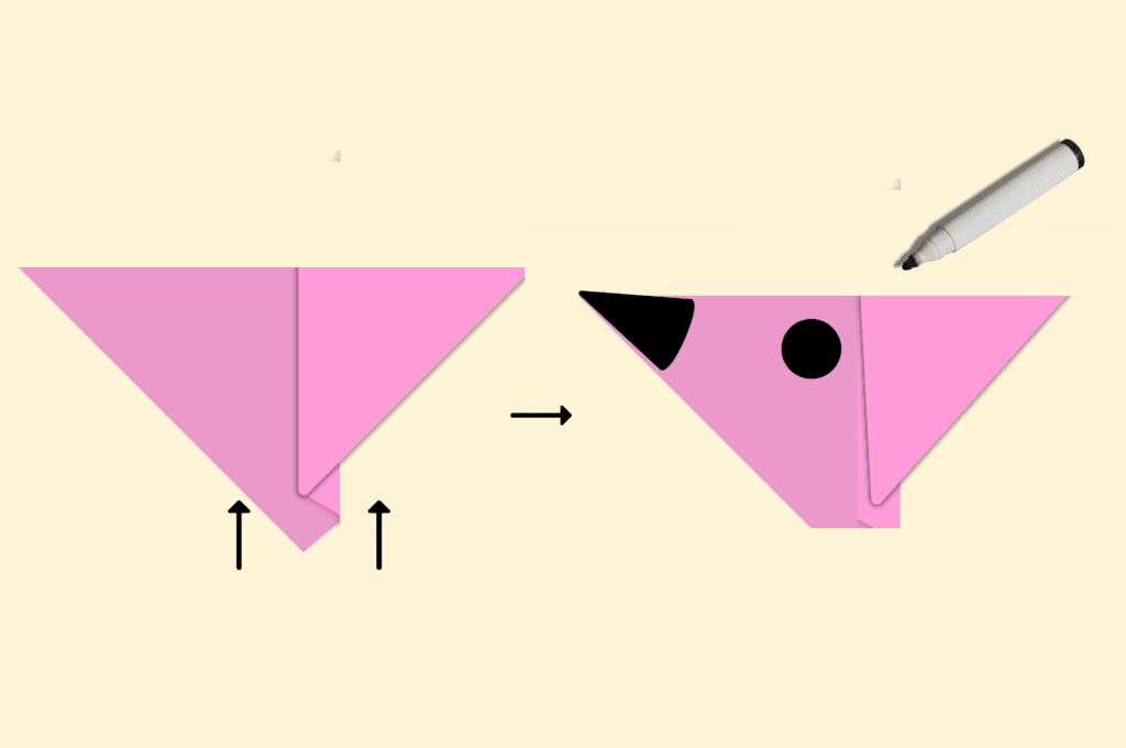 Step five origami mouse