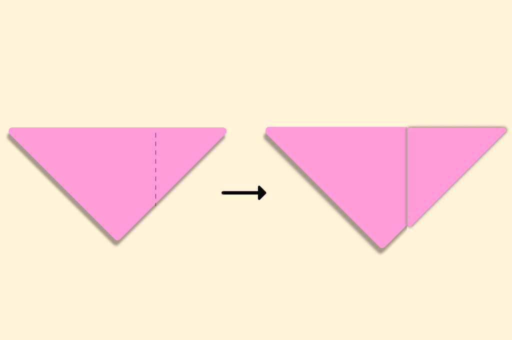 Step two origami mouse