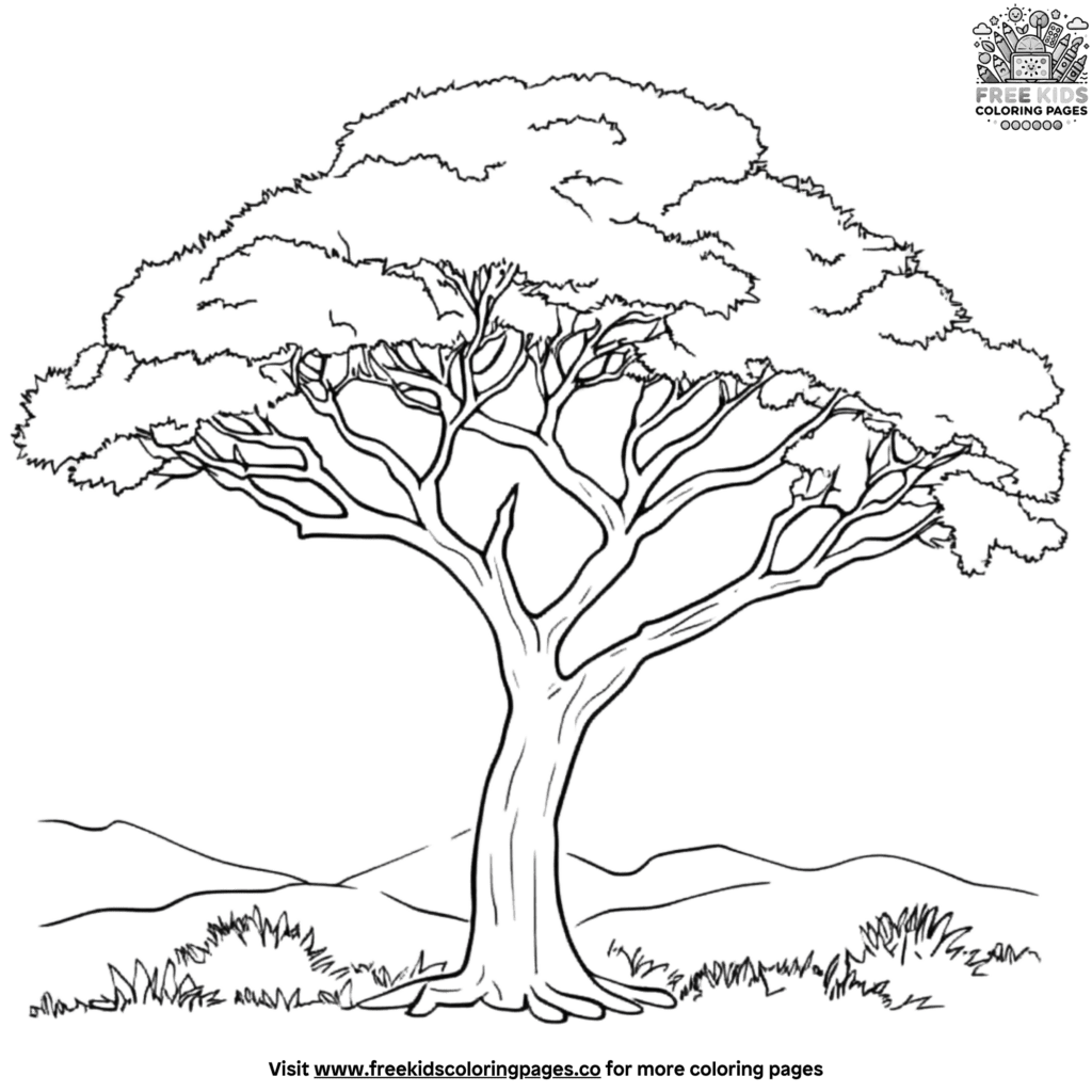 African Tree Coloring Pages: Unlocking the Beauty of African ...