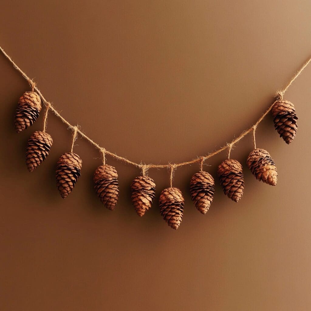 Acorn and pinecone garland 1