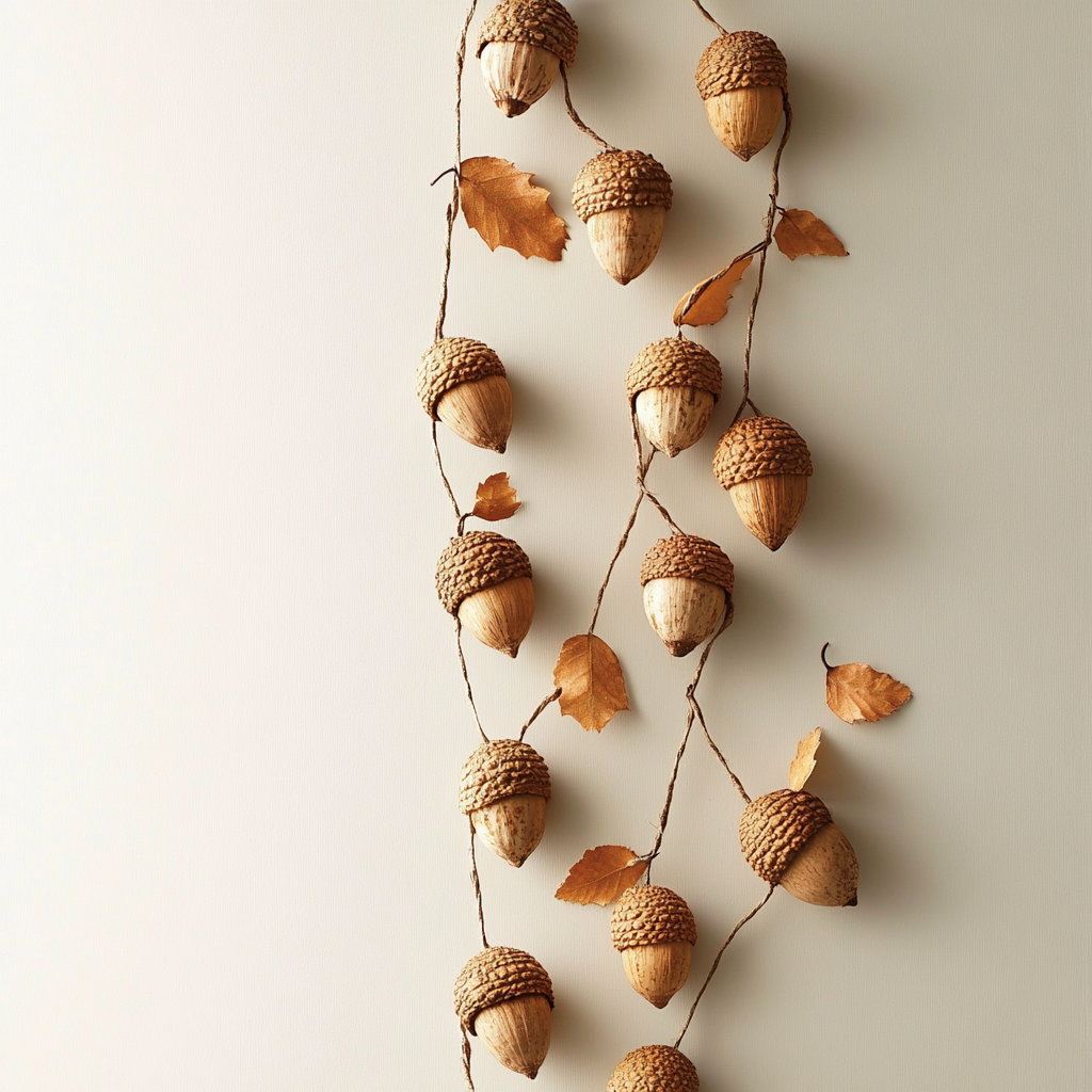 Acorn and pinecone garland 2