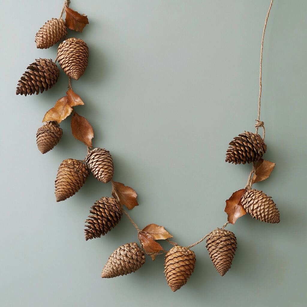 Acorn and pinecone garland 3