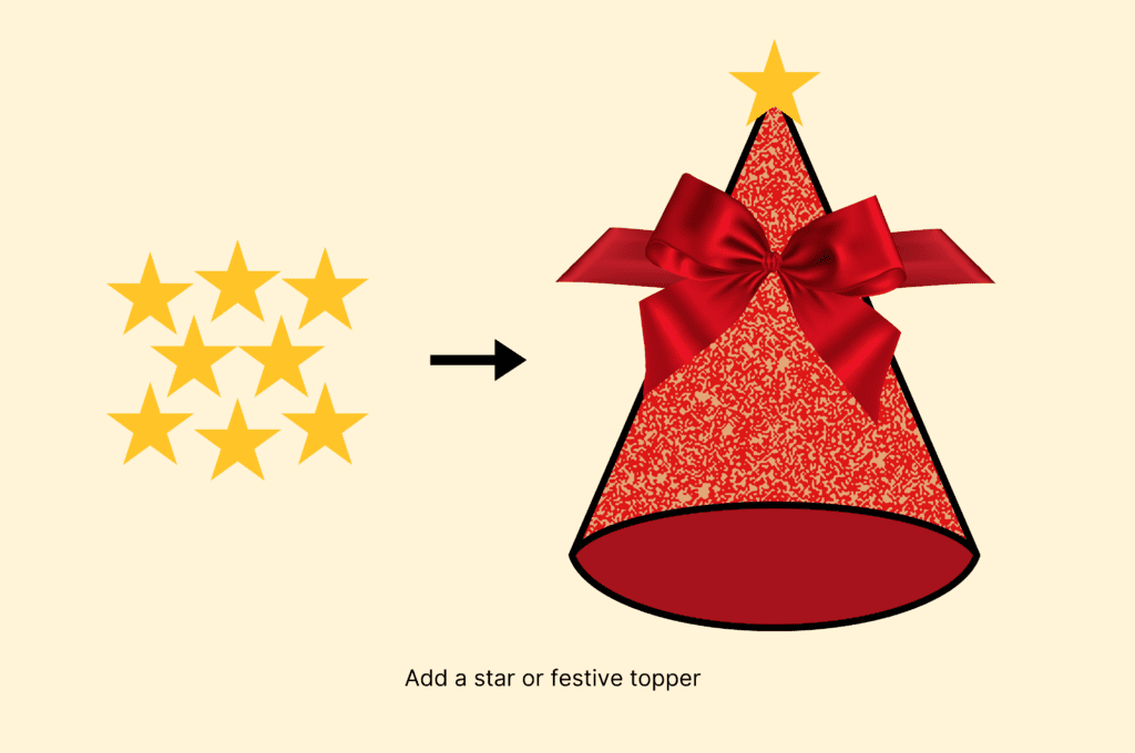 Add a star or festive topper