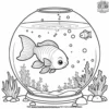 Alien Goldfish Bowl Coloring Pages