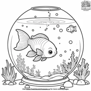 Alien Goldfish Bowl Coloring Pages