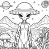 Alien Vegetable Patch Coloring Pages