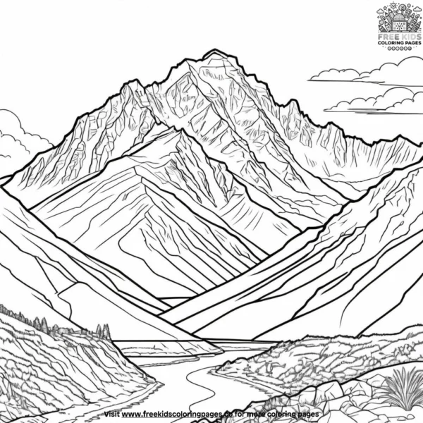 Andes mountain range coloring pages