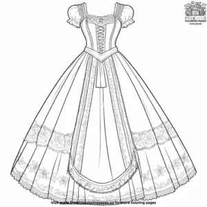 Antique Festival Wear Coloring Pages