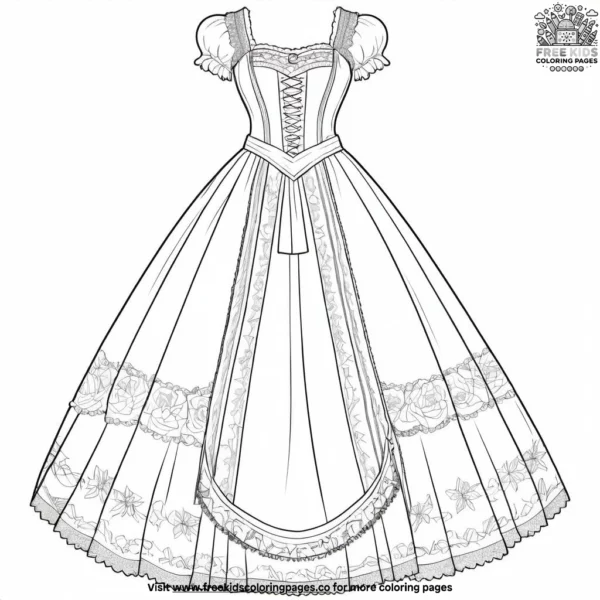 Antique festival wear coloring pages