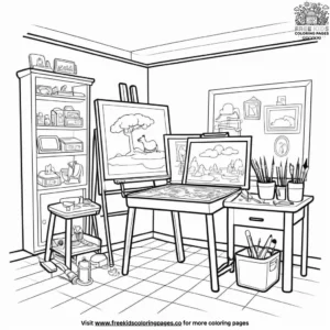 Art Room Coloring Pages