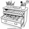 Art Supply Storage Coloring Pages