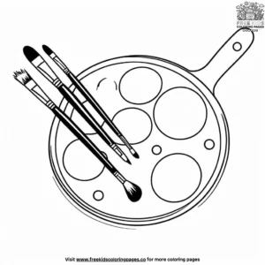 Artist Palette Coloring Pages