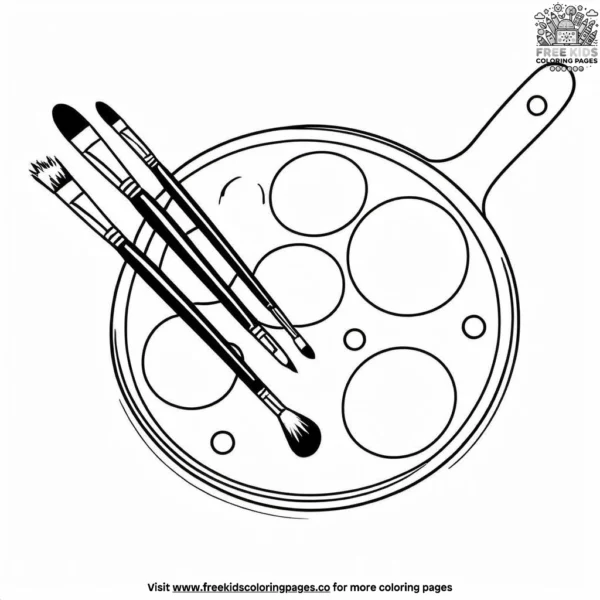 Artist palette coloring pages