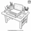 Artist’s Desk Coloring Pages